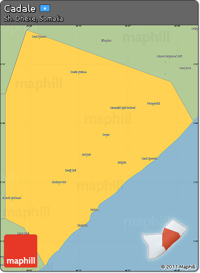 Savanna Style Simple Map of Cadale