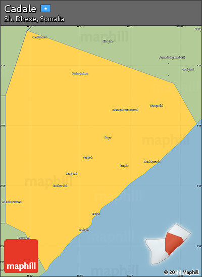 Savanna Style Simple Map of Cadale