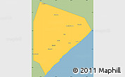 Savanna Style Simple Map of Cadale, single color outside