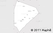 Silver Style Simple Map of Cadale, cropped outside