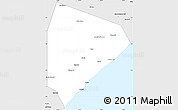 Silver Style Simple Map of Cadale