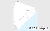 Silver Style Simple Map of Cadale, single color outside
