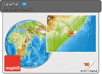 Physical Location Map of Jawhar, highlighted parent region