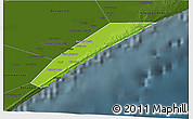 Physical 3D Map of Marka, darken