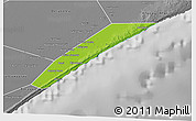 Physical 3D Map of Marka, desaturated