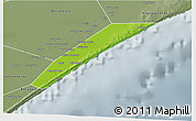Physical 3D Map of Marka, semi-desaturated