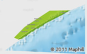 Physical 3D Map of Marka, single color outside