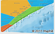 Political 3D Map of Marka