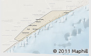 Shaded Relief 3D Map of Marka, lighten