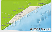 Shaded Relief 3D Map of Marka, physical outside