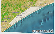Shaded Relief 3D Map of Marka, satellite outside