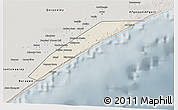 Shaded Relief 3D Map of Marka, semi-desaturated