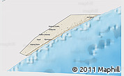 Shaded Relief 3D Map of Marka, single color outside