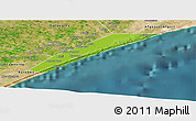 Physical Panoramic Map of Marka, satellite outside