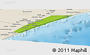 Physical Panoramic Map of Marka, shaded relief outside