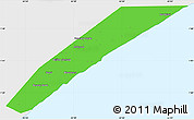 Political Simple Map of Marka, single color outside