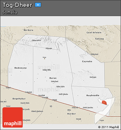 Classic Style 3D Map of Tog-Dheer