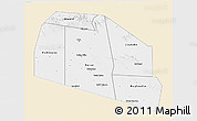 Classic Style 3D Map of Tog-Dheer, single color outside