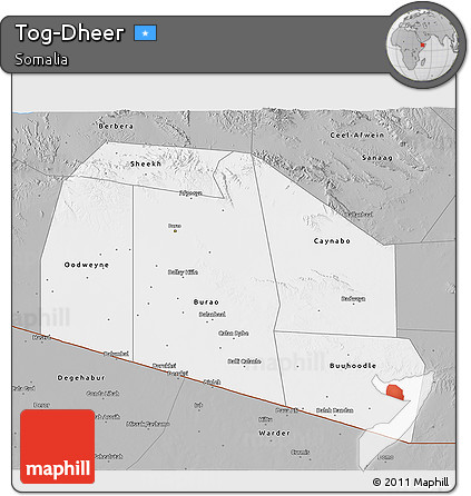 Gray 3D Map of Tog-Dheer