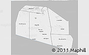 Gray 3D Map of Tog-Dheer, single color outside