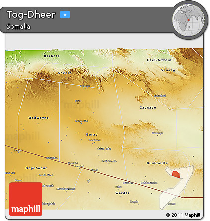 Physical 3D Map of Tog-Dheer