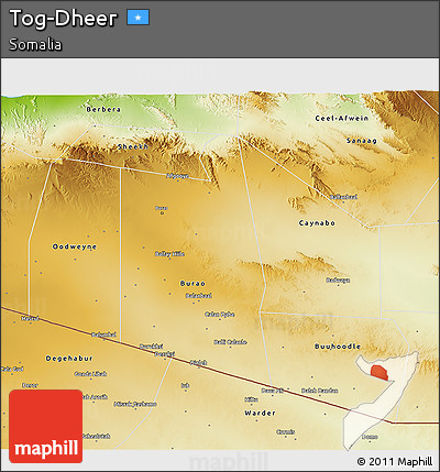 Physical 3D Map of Tog-Dheer