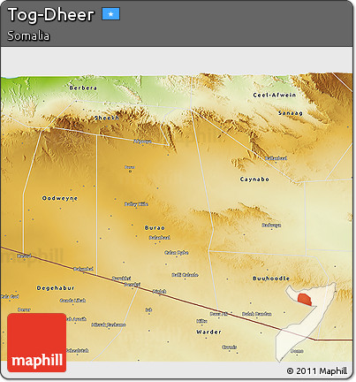Physical 3D Map of Tog-Dheer