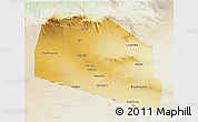Physical 3D Map of Tog-Dheer, lighten