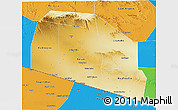 Physical 3D Map of Tog-Dheer, political outside