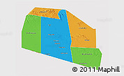 Political 3D Map of Tog-Dheer, cropped outside