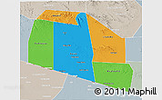 Political 3D Map of Tog-Dheer, lighten, semi-desaturated