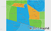 Political 3D Map of Tog-Dheer, political shades outside