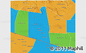 Political 3D Map of Tog-Dheer