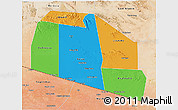 Political 3D Map of Tog-Dheer, satellite outside