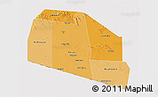 Political Shades 3D Map of Tog-Dheer, cropped outside