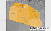 Political Shades 3D Map of Tog-Dheer, desaturated