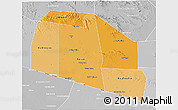 Political Shades 3D Map of Tog-Dheer, lighten, desaturated