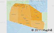 Political Shades 3D Map of Tog-Dheer, lighten