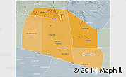 Political Shades 3D Map of Tog-Dheer, lighten, semi-desaturated