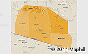 Political Shades 3D Map of Tog-Dheer, shaded relief outside