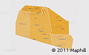 Political Shades 3D Map of Tog-Dheer, single color outside