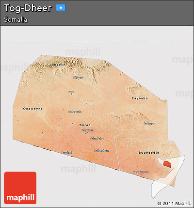 Satellite 3D Map of Tog-Dheer, cropped outside