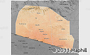 Satellite 3D Map of Tog-Dheer, darken, desaturated