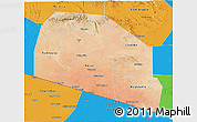 Satellite 3D Map of Tog-Dheer, political outside
