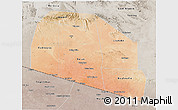 Satellite 3D Map of Tog-Dheer, semi-desaturated