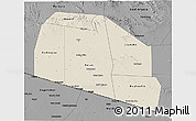 Shaded Relief 3D Map of Tog-Dheer, darken, desaturated