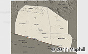 Shaded Relief 3D Map of Tog-Dheer, darken