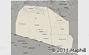 Shaded Relief 3D Map of Tog-Dheer, darken, semi-desaturated