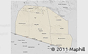 Shaded Relief 3D Map of Tog-Dheer, desaturated