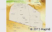Shaded Relief 3D Map of Tog-Dheer, physical outside